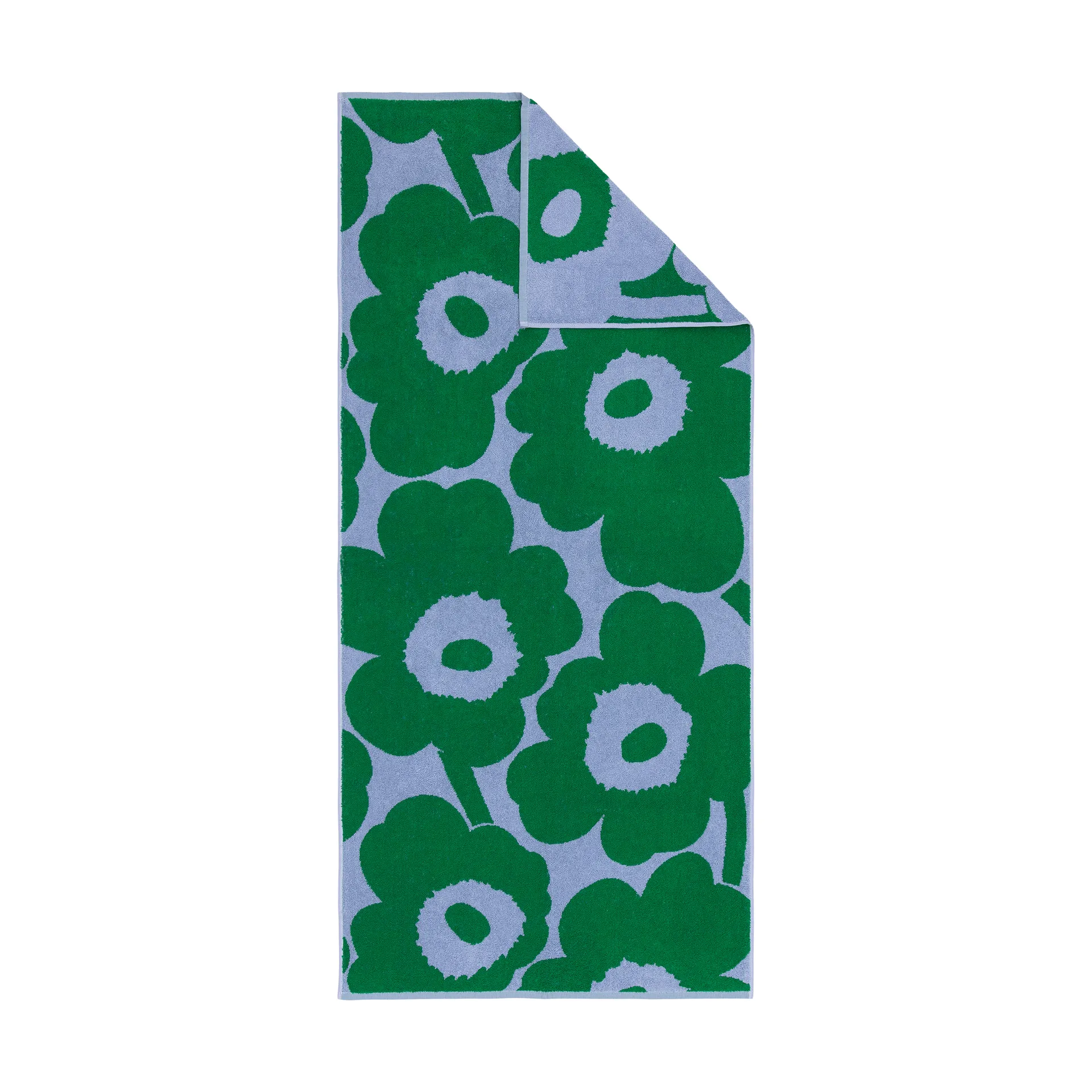 Asciugamano bagno Marimekko Unikko 70x150 cm, Azzurro-verde Marimekko