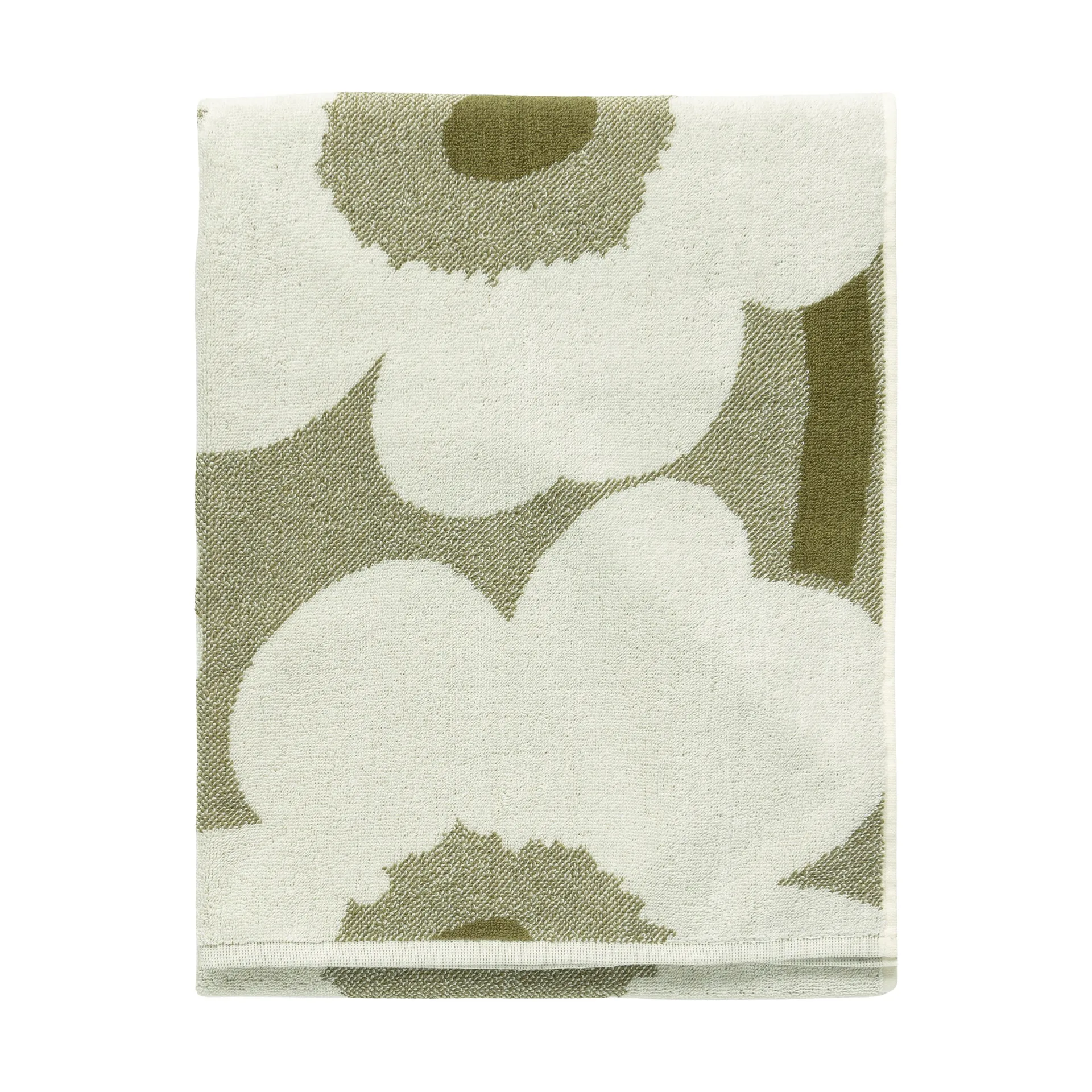 Asciugamano bagno Marimekko Unikko 70x150 cm, Green umber-cream Marimekko