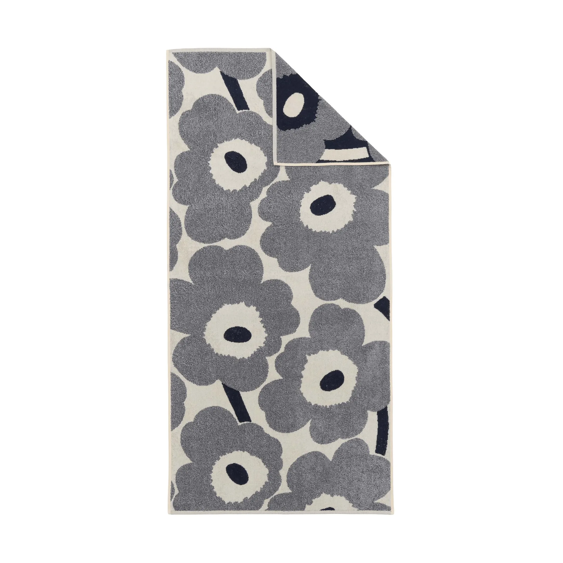 Asciugamano bagno Marimekko Unikko 70x150 cm, Off white-blueberry Marimekko
