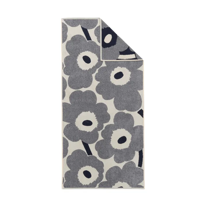 Asciugamano bagno Marimekko Unikko 70x150 cm - Off white-blueberry - Marimekko
