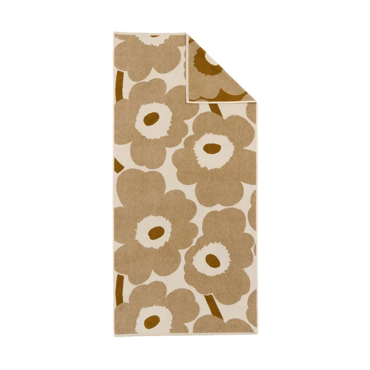 Asciugamano bagno Marimekko Unikko 70x150 cm - Off white-bronzo - Marimekko
