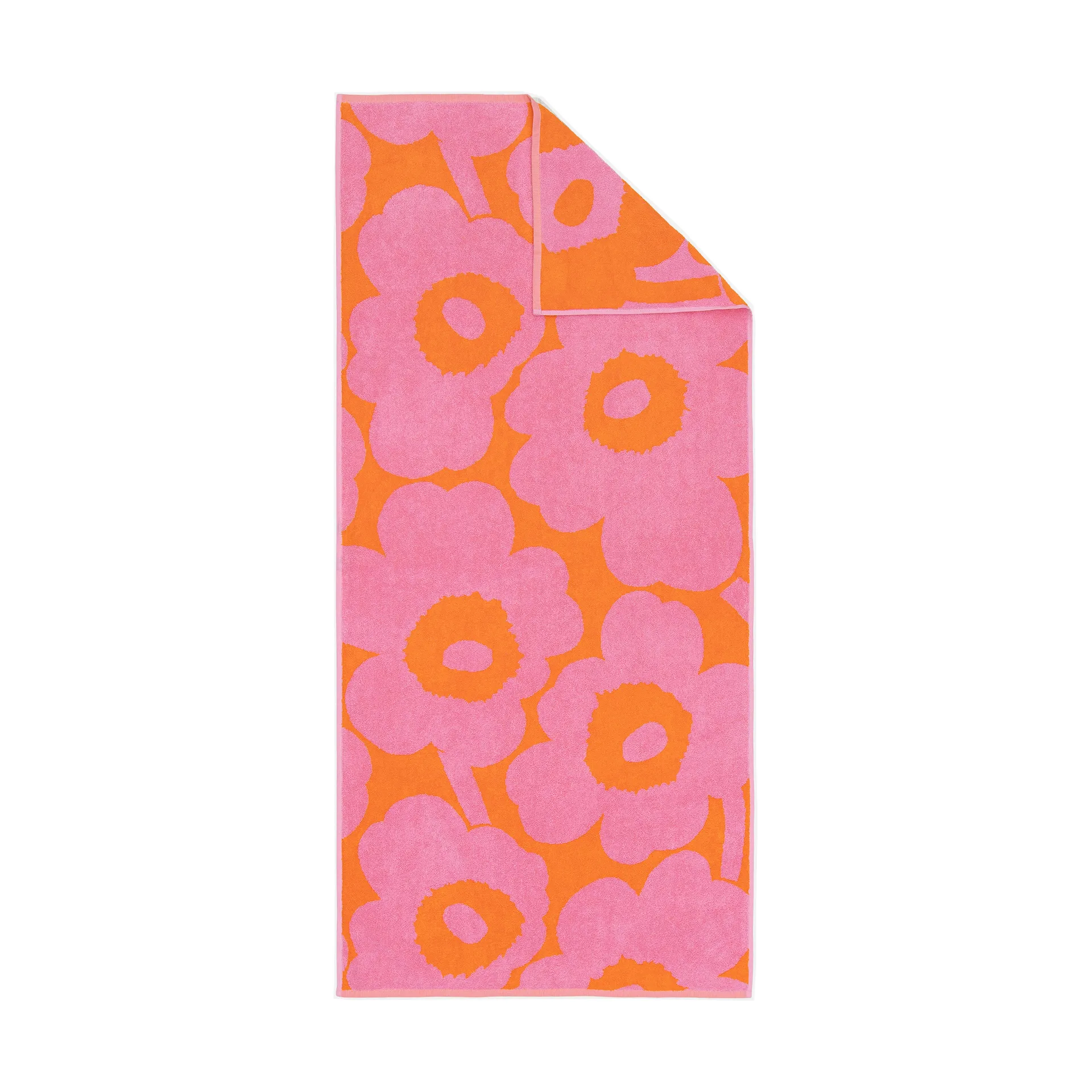 Asciugamano bagno Marimekko Unikko 70x150 cm, Orange-pink Marimekko