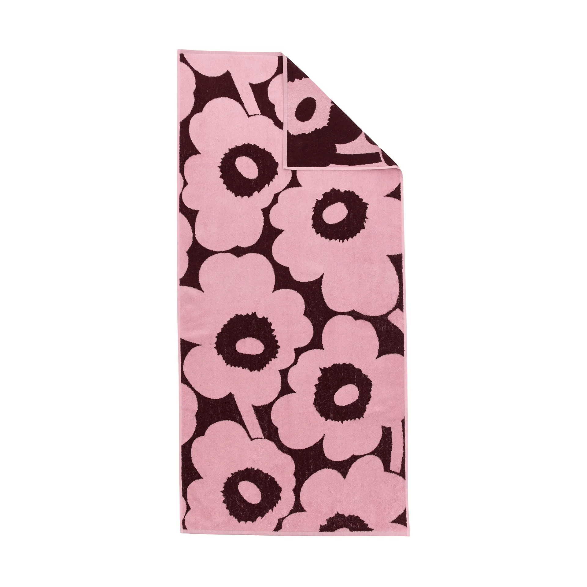 Asciugamano bagno Marimekko Unikko 70x150 cm, Plum-pink Marimekko