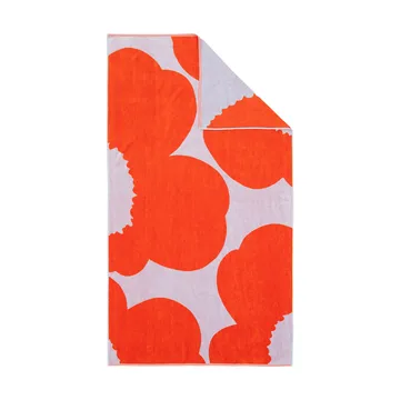 Asciugamano da bagno Iso Unikko - Blue lilac-orange red, 100x180 cm - Marimekko