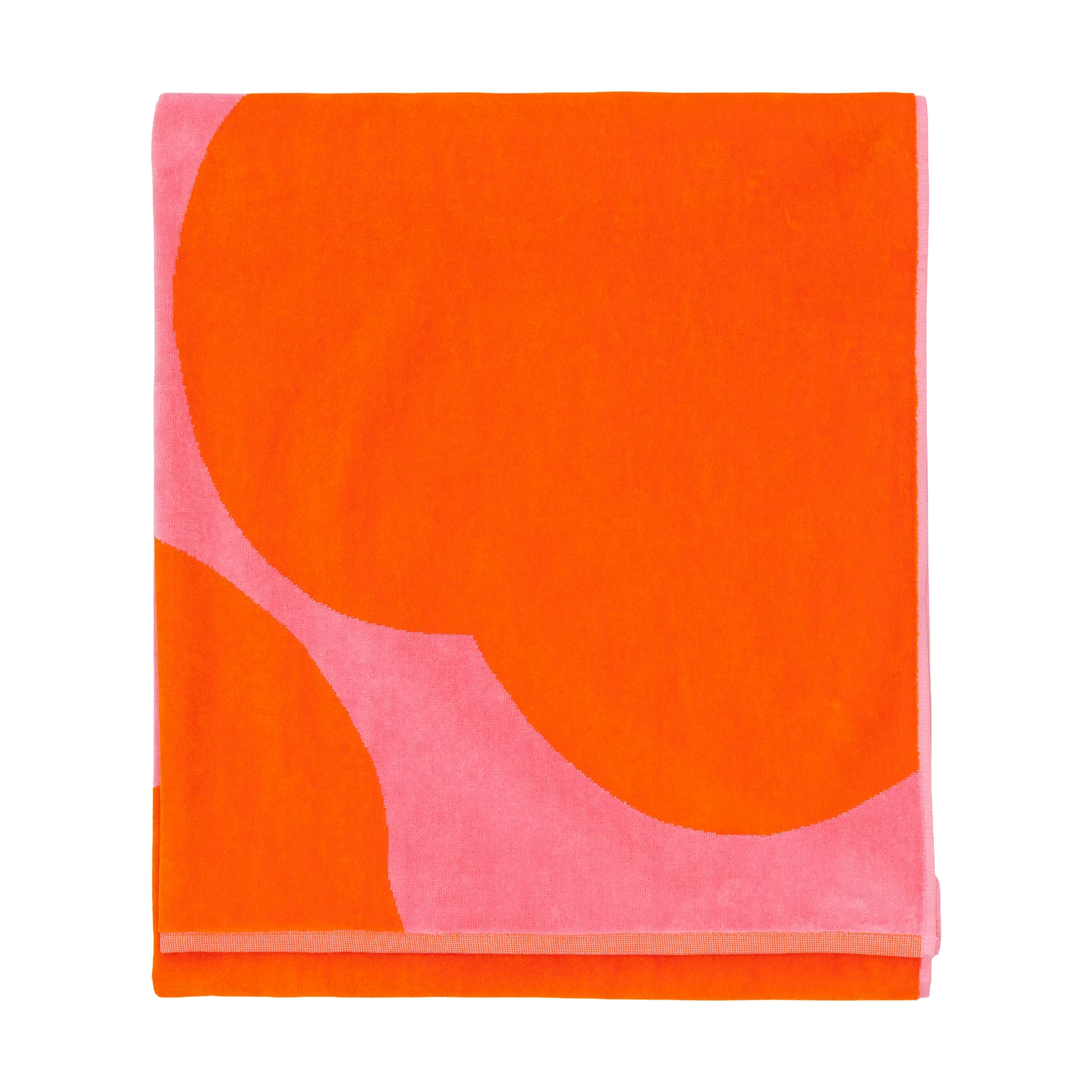 Asciugamano da bagno Iso Unikko, Rosa-arancione rosso, 100x180 cm Marimekko