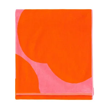 Asciugamano da bagno Iso Unikko - Rosa-arancione rosso, 100x180 cm - Marimekko