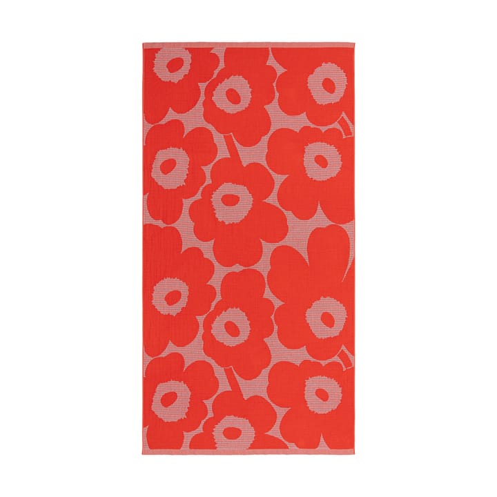 Asciugamano da spiaggia Unikko 96,5x180 cm - Celeste-arancione - Marimekko