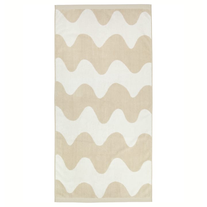 Asciugamano Lokki beige-bianco - 70x140 cm - Marimekko