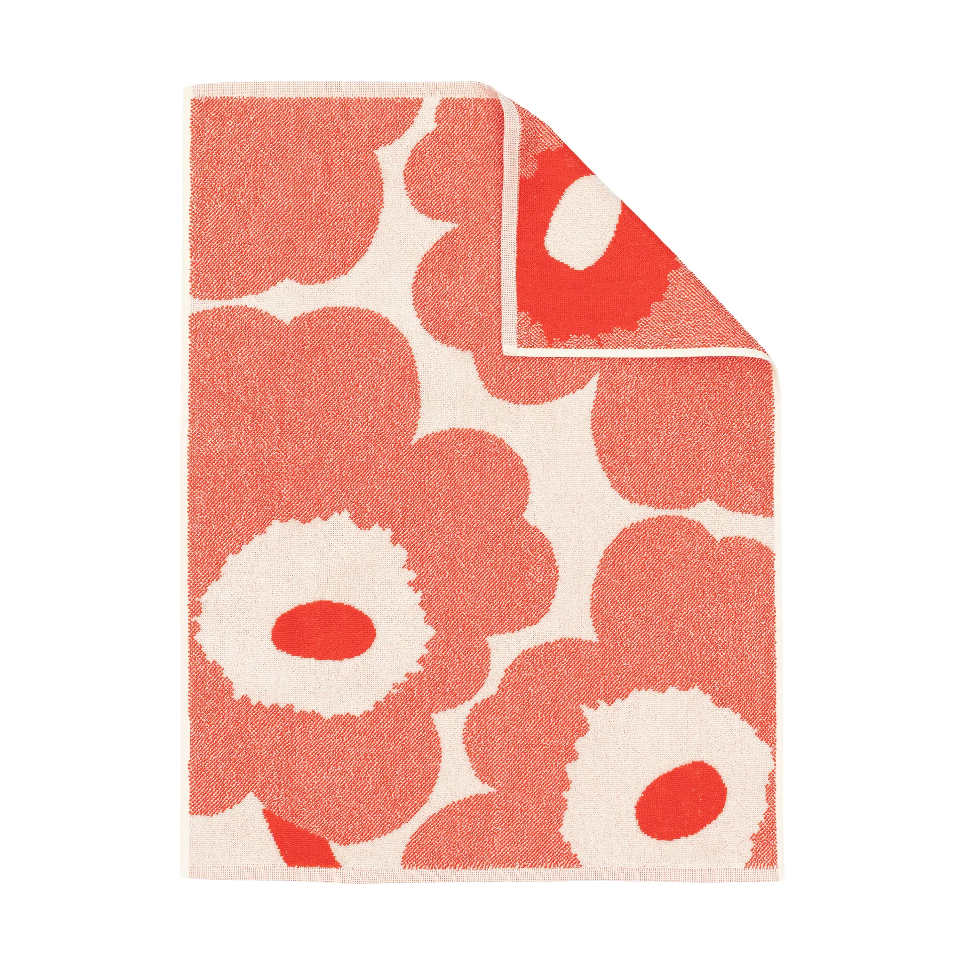 Asciugamano Marimekko Unikko 50x70 cm, Off white-orange red Marimekko