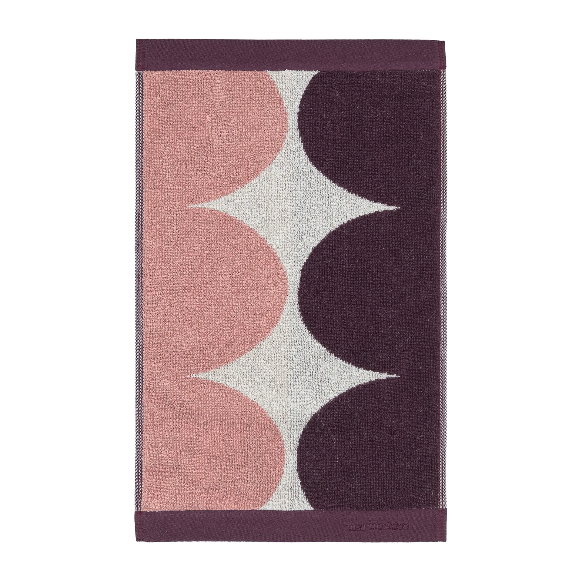 Asciugamano ospiti Härkä 50x30, bianco-rosa-rosso Marimekko
