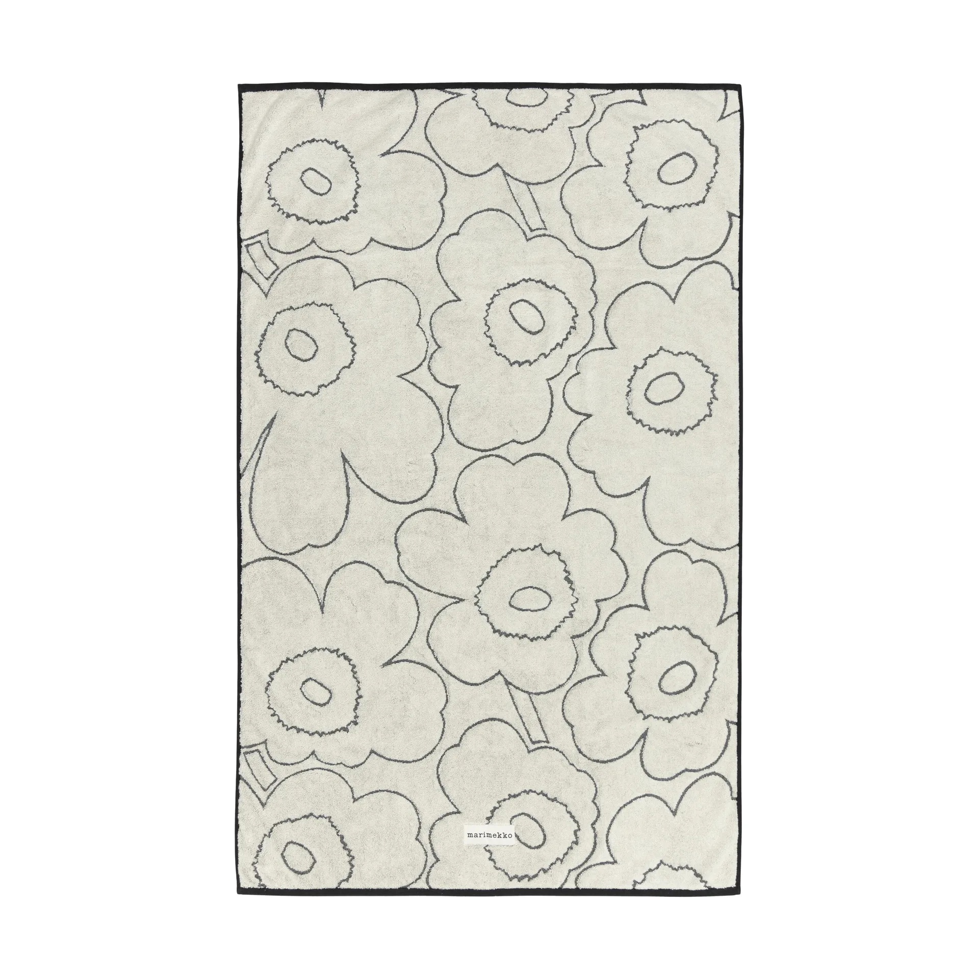 Asciugamano Piirto Unikko 100x160 cm, Ivory-black Marimekko