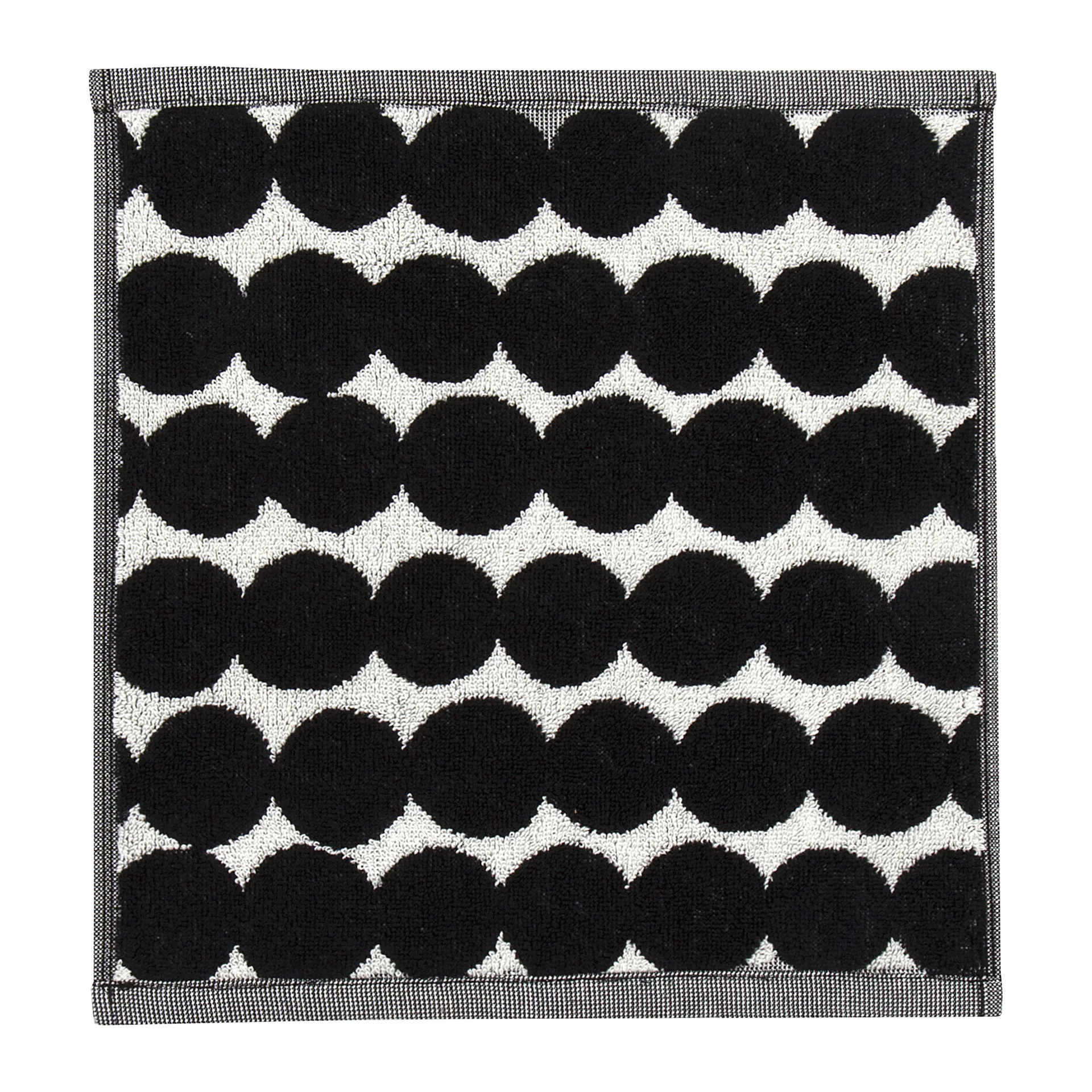 Asciugamano Räsymatto nero, Asciugamano mini 30x30 cm Marimekko