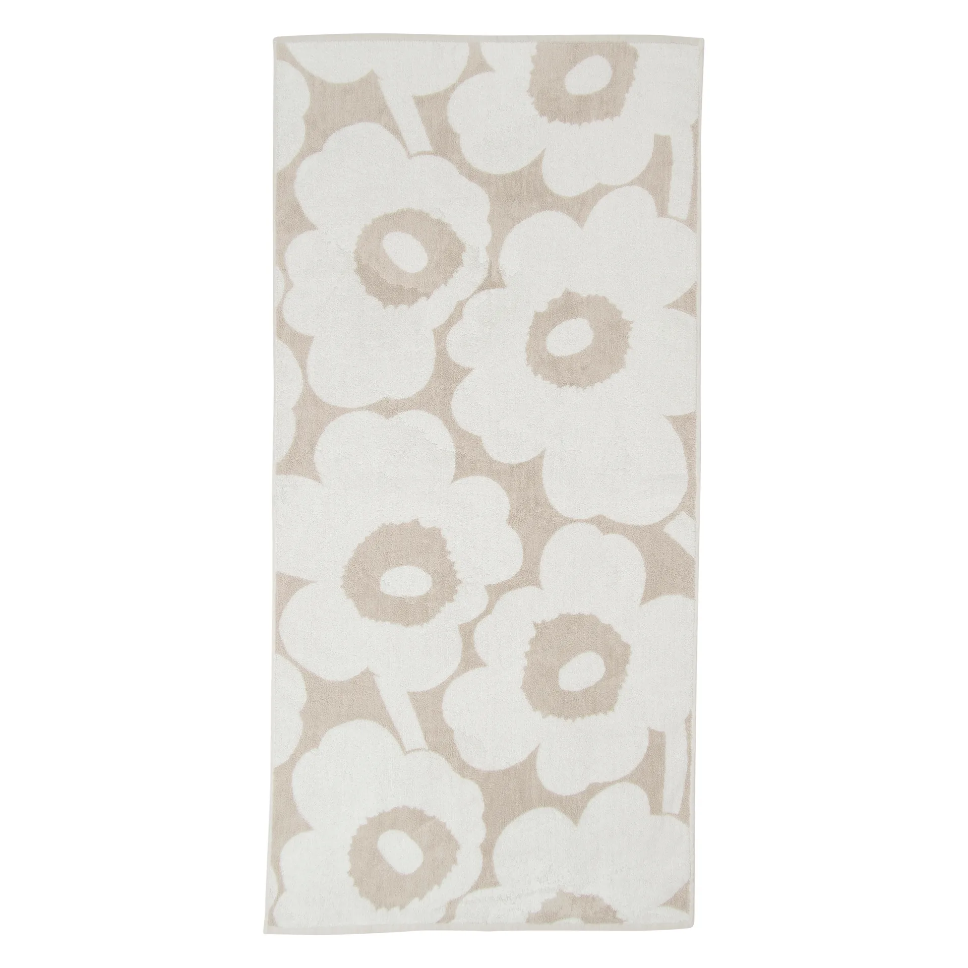 Asciugamano Unikko beige-bianco, 70x150 cm Marimekko