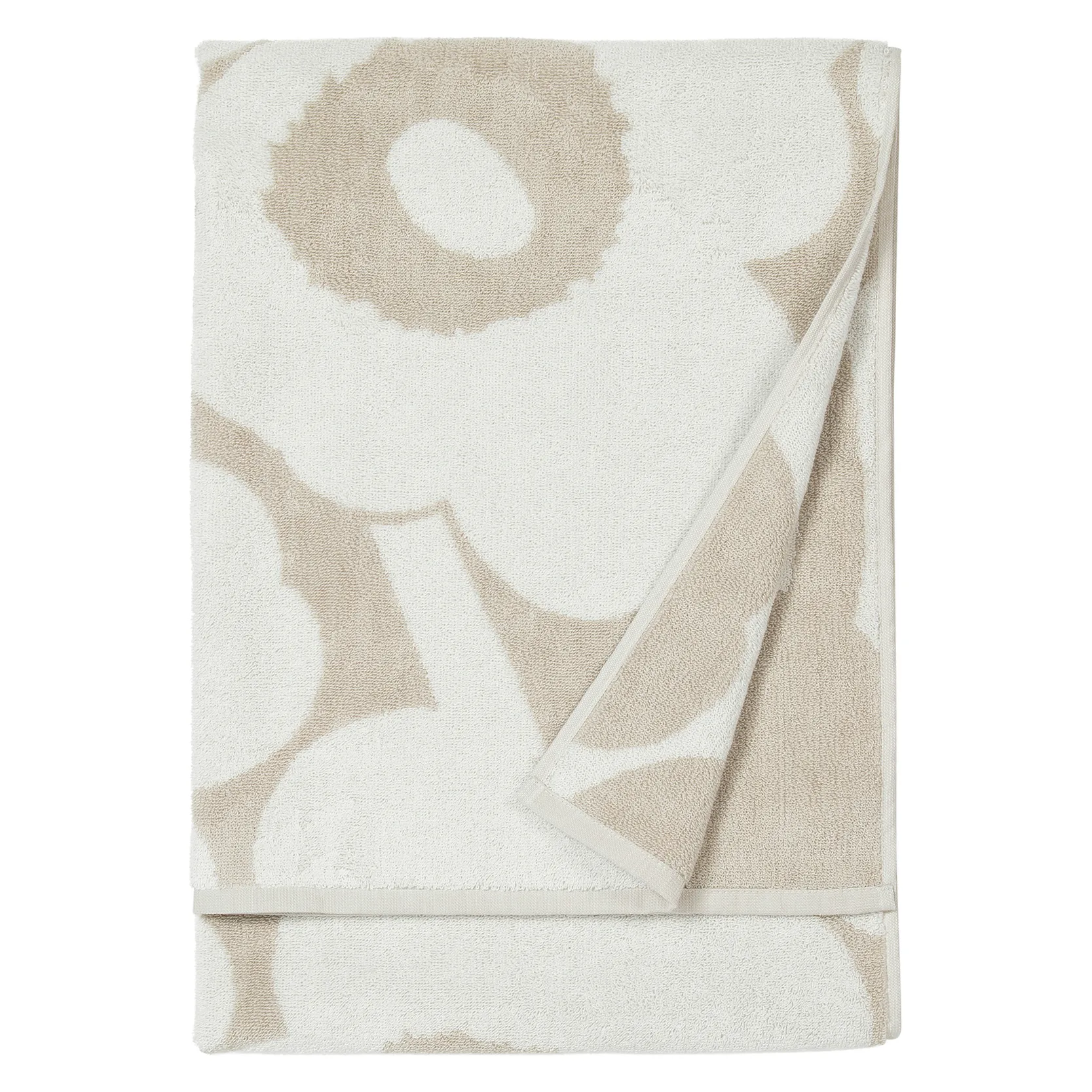 Asciugamano Unikko beige-bianco, 70x150 cm Marimekko