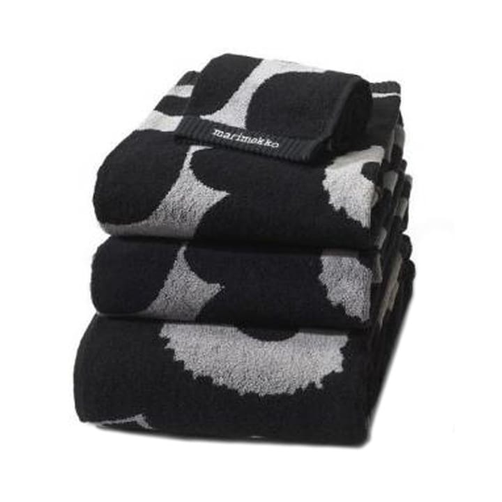 Asciugamano Unikko nero-sabbia, asciugamano ospite Marimekko