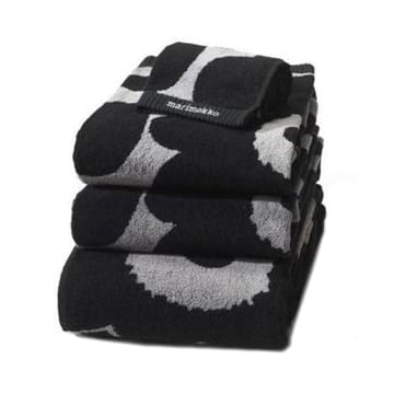 Asciugamano Unikko nero-sabbia - asciugamano ospite - Marimekko