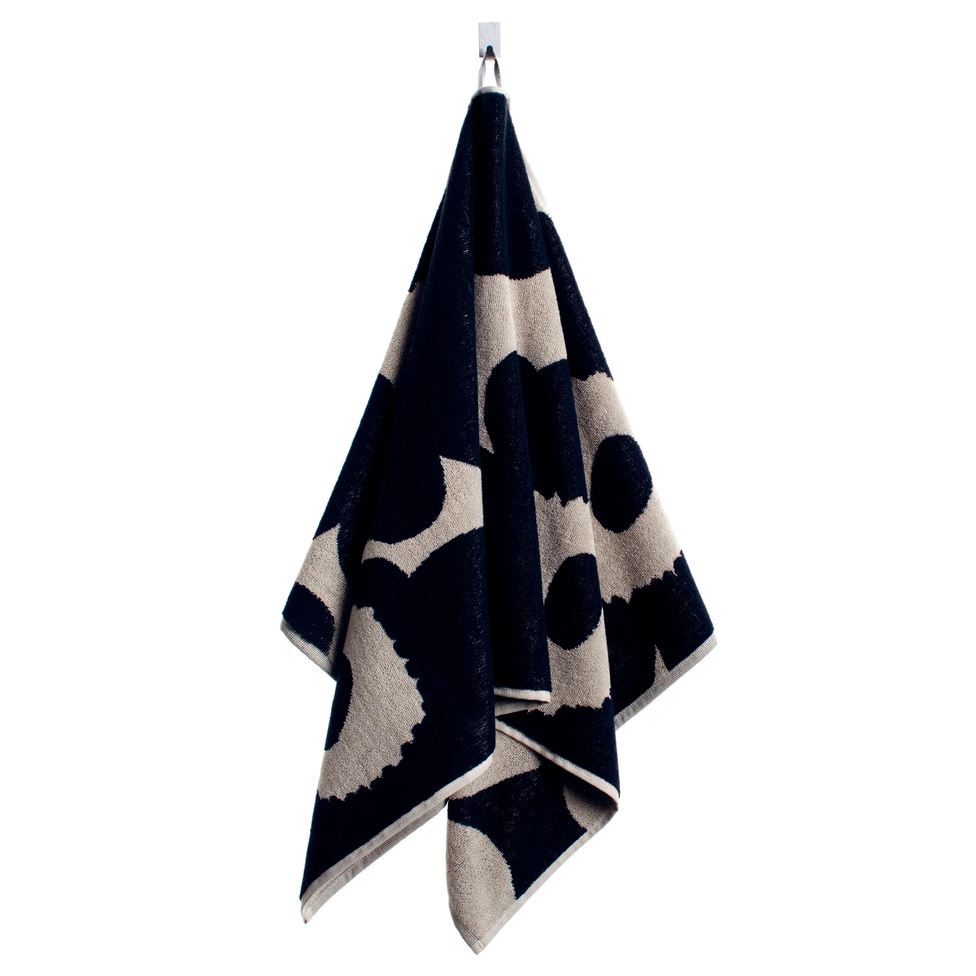 Asciugamano Unikko nero-sabbia Marimekko