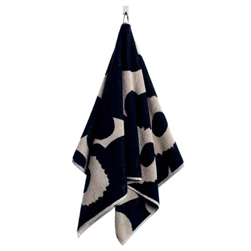 Asciugamano Unikko nero-sabbia - Marimekko