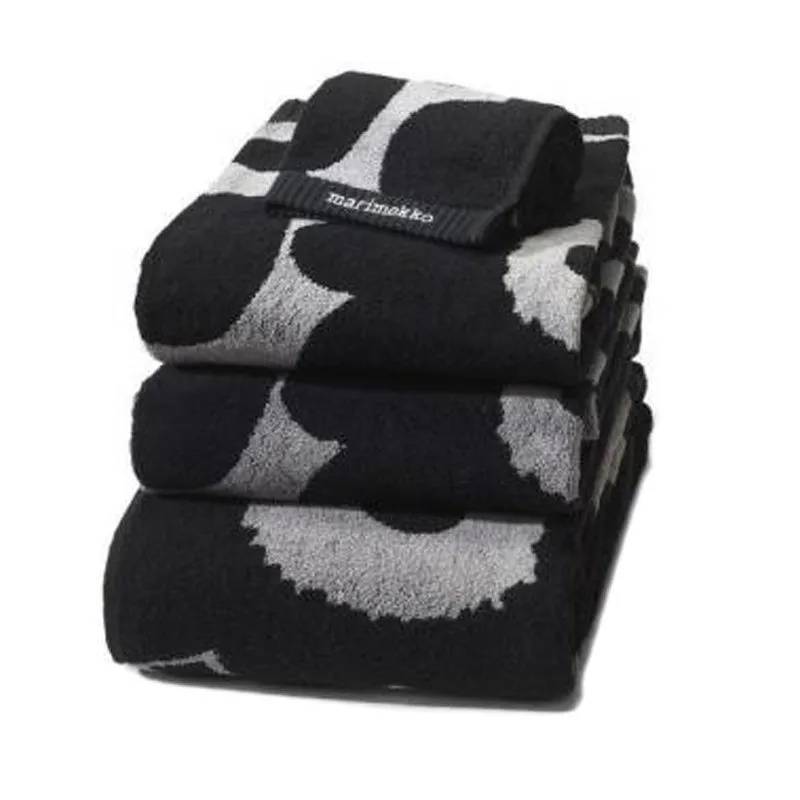 Asciugamano Unikko nero-sabbia Marimekko