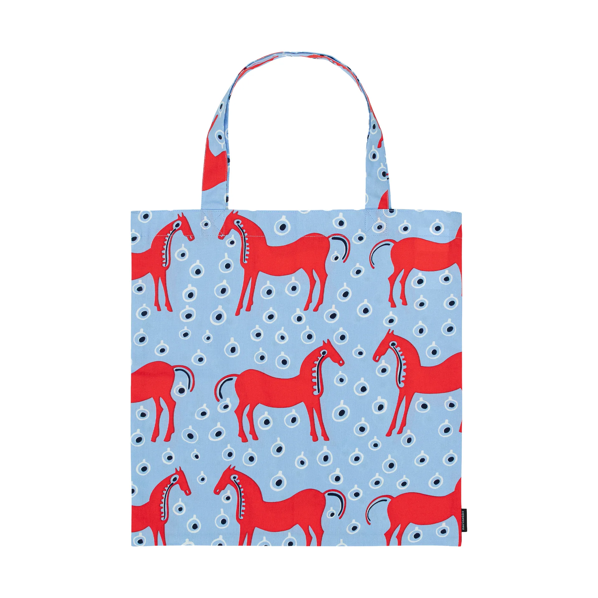 Borsa Marimekko Musta Tamma 44x43 cm, Light blue-red-black Marimekko