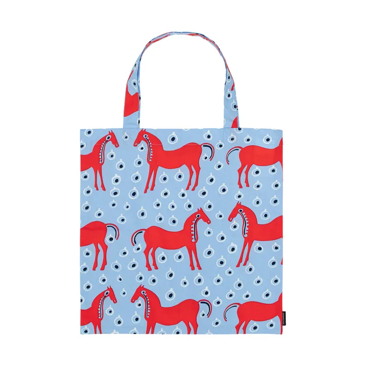 Borsa Marimekko Musta Tamma 44x43 cm - Light blue-red-black - Marimekko