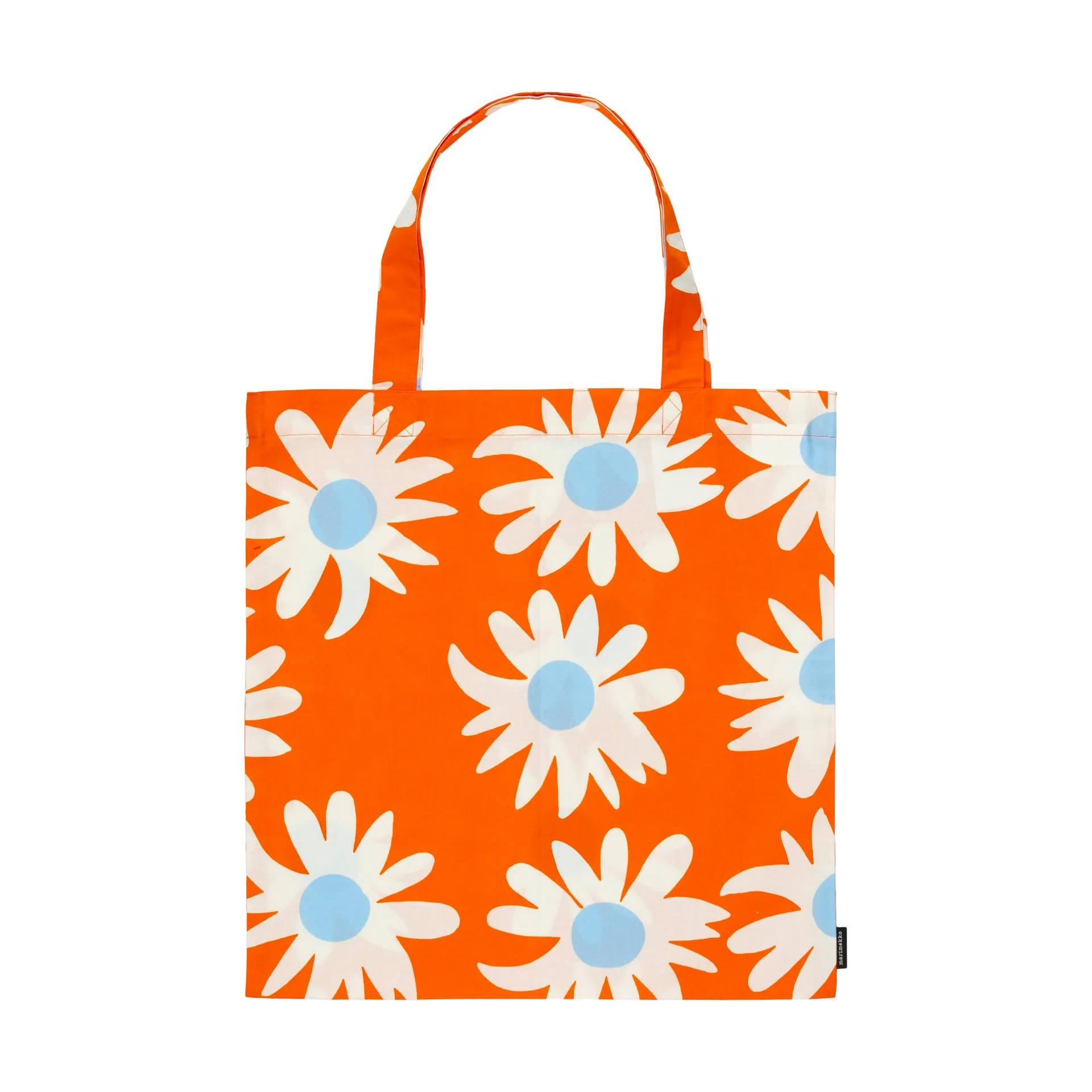 Borsa Rakastaa ei rakasta 44x43 cm, Arancio-Off-white-Azzurro Marimekko