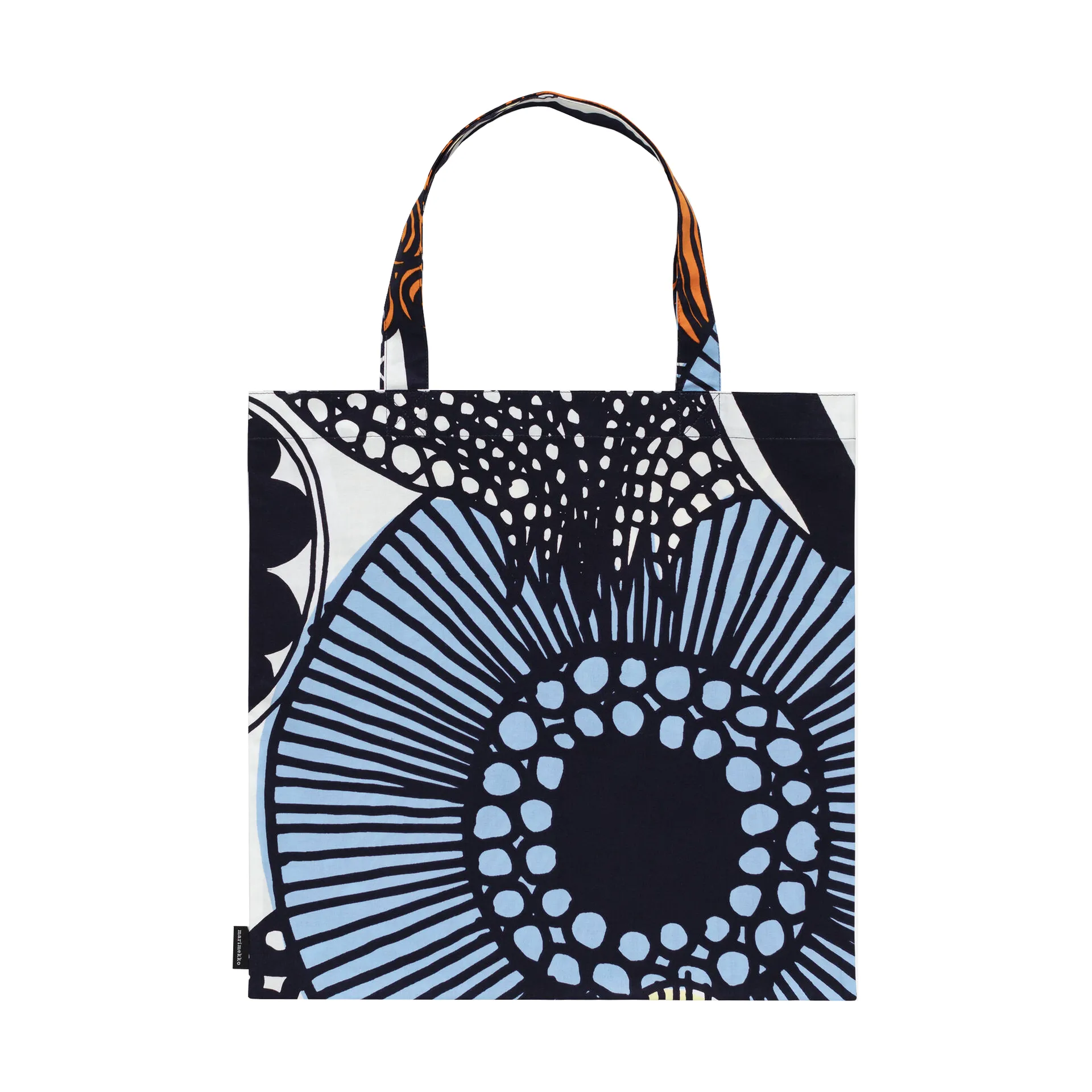 Borsa Siirtolapuutarha 43x44 cm, Bianco-giallo-Arancio-azzurro Marimekko