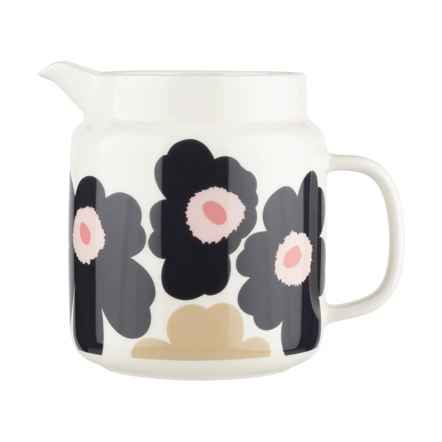 Brocca Marimekko Unikko 1,25 L, Off white-charcoal-sand-pink Marimekko