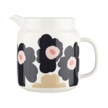 Brocca Marimekko Unikko 1,25 L - Off white-charcoal-sand-pink - Marimekko