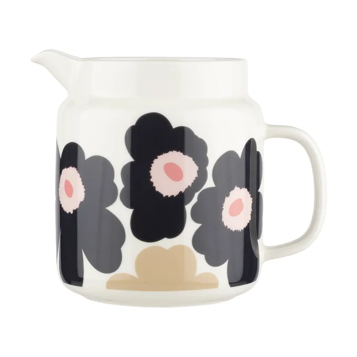 Brocca Marimekko Unikko 1,25 L - Off white-charcoal-sand-pink - Marimekko