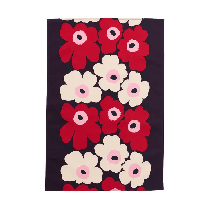 Canovaccio cucina Marimekko Unikko 47x70 cm - Plum-cranberry-off white-rose - Marimekko