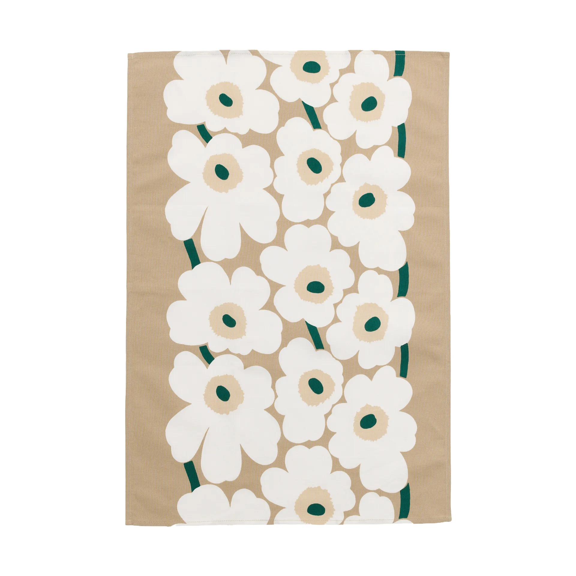 Canovaccio cucina Marimekko Unikko 47x70 cm, Sand-white-hay-emerald Marimekko