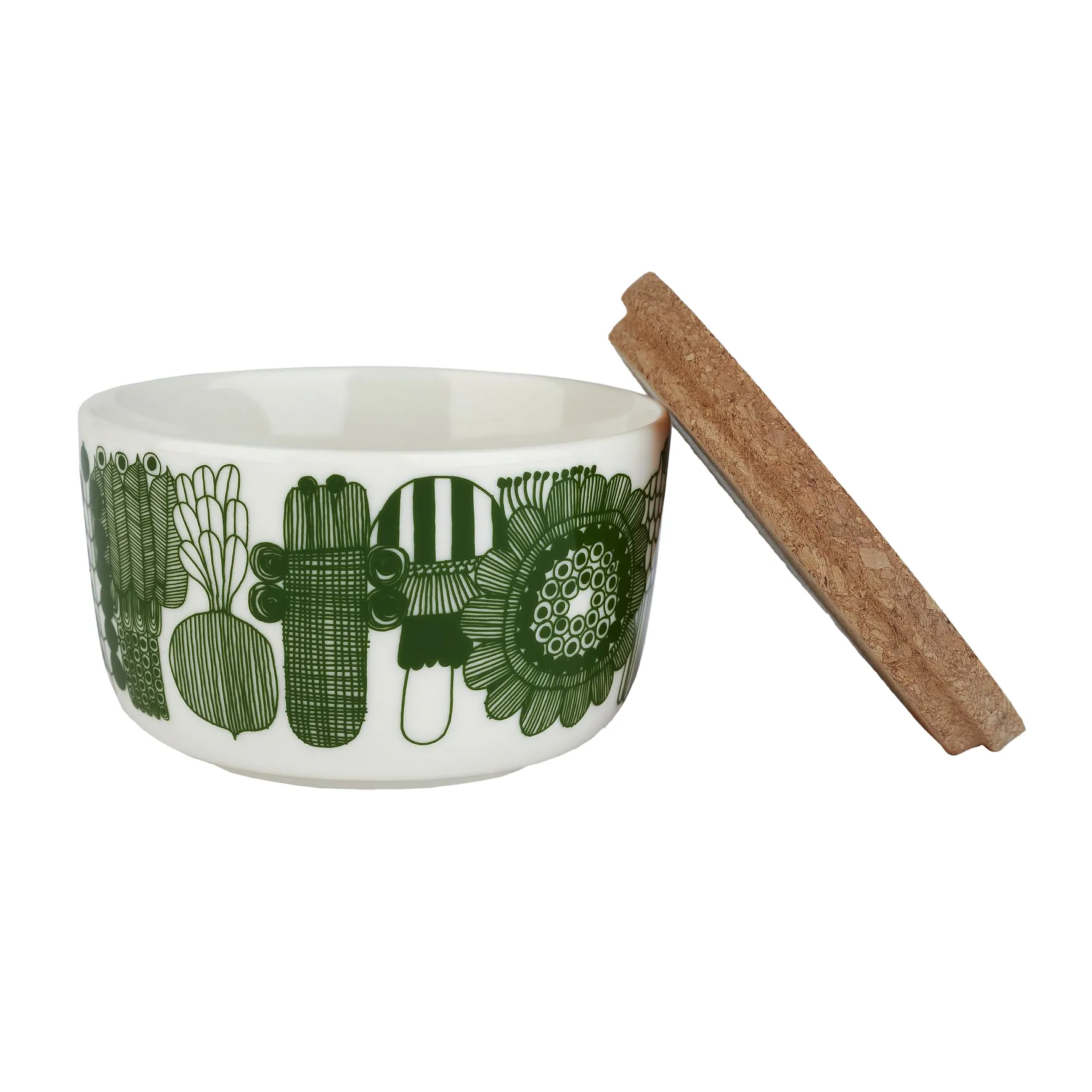 Ciotola Elokuun Varjot 2,5 dl confezione da 2, Bianco - verde - rosa Marimekko