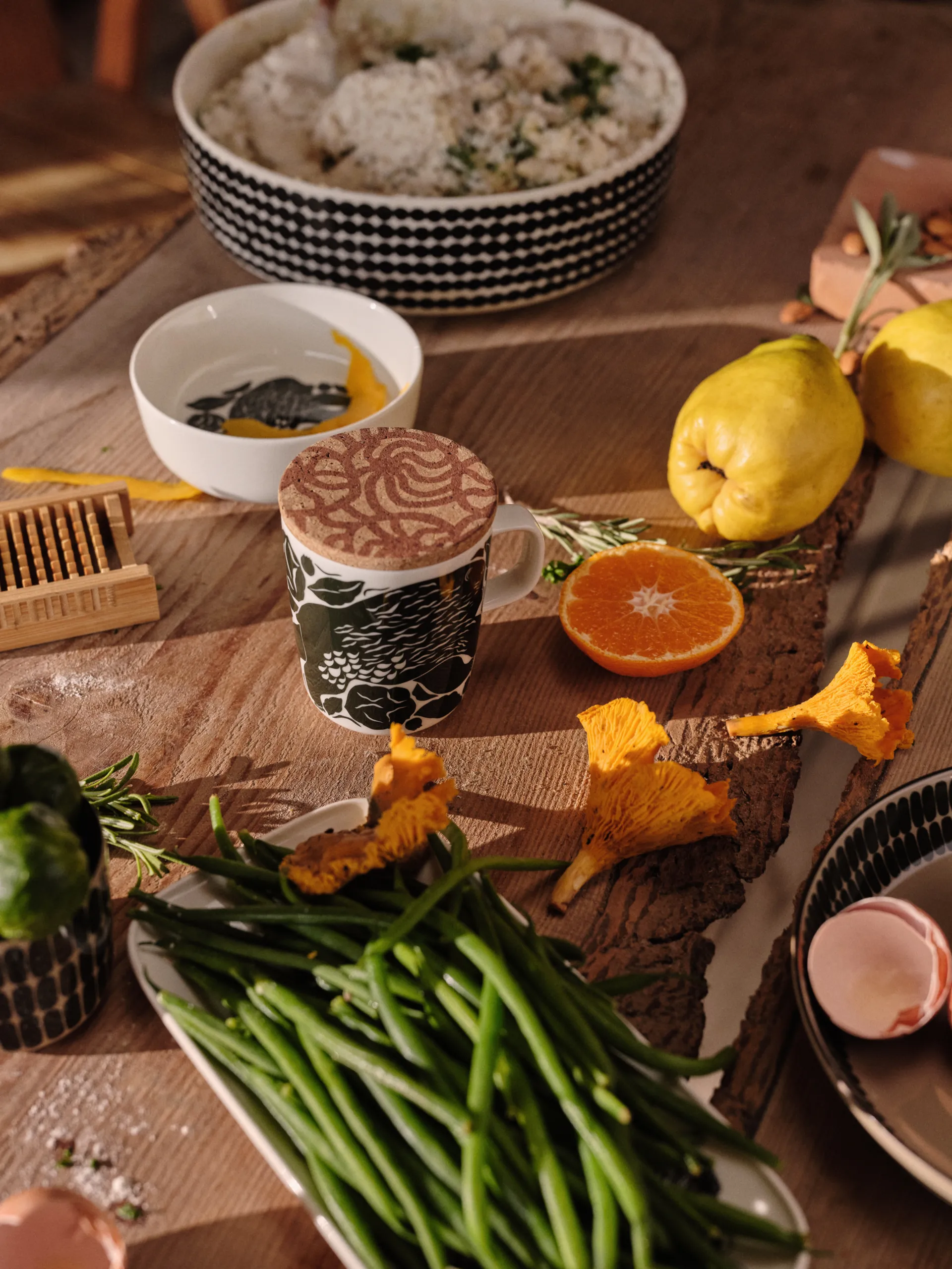 Ciotola Karhuemo 4 dl, Bianco-verde scuro Marimekko