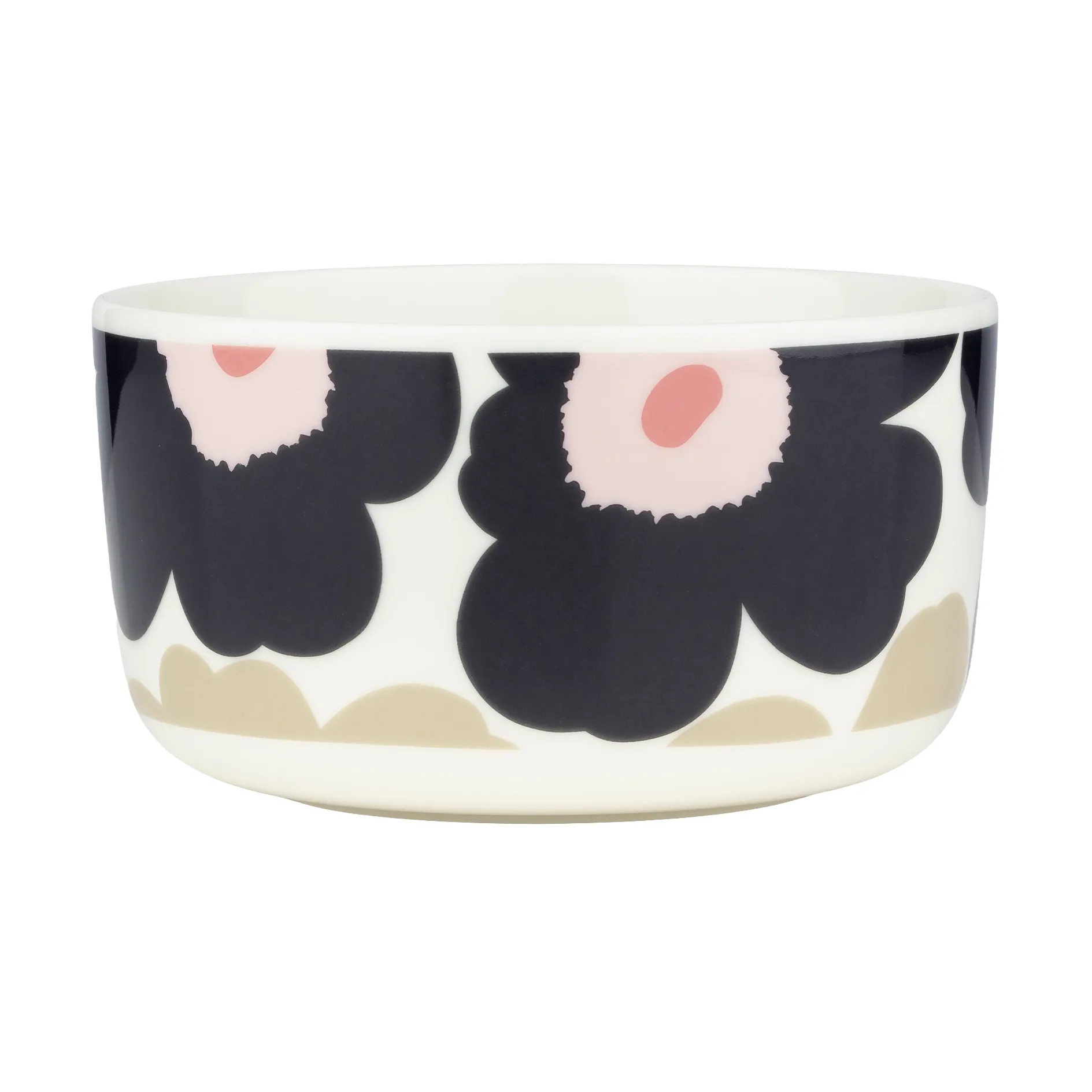 Ciotola Marimekko Unikko 5 dl, Off white-charcoal-sand-pink Marimekko