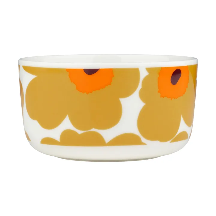 Ciotola Marimekko Unikko 5 dl - White-caramel-warm orange - Marimekko