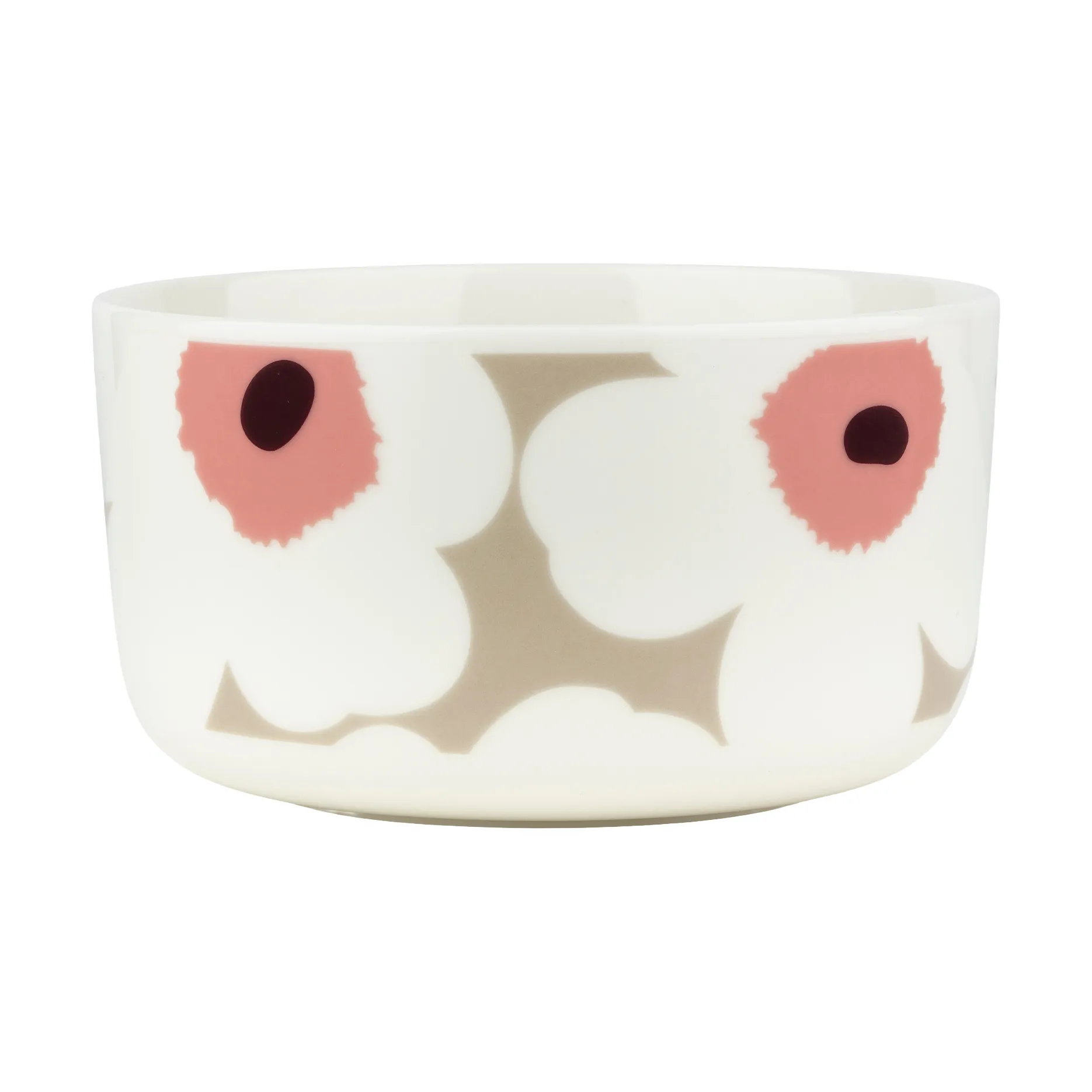 Ciotola Marimekko Unikko 5 dl, White-clay-powder-dark wine Marimekko