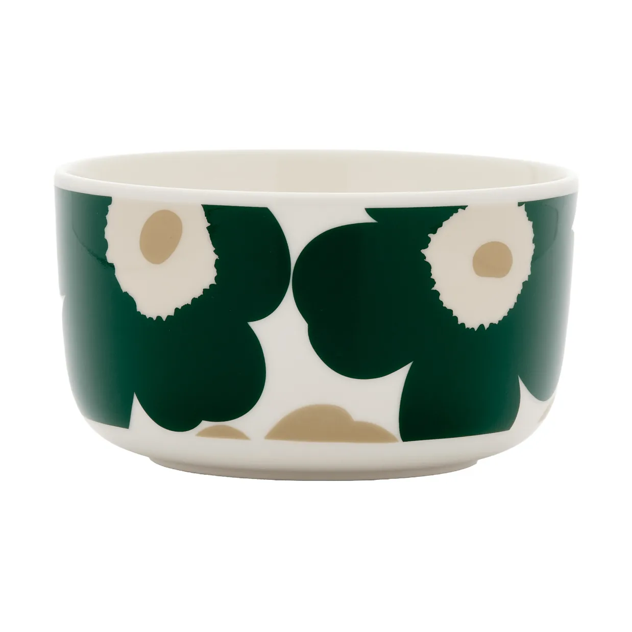 Ciotola Marimekko Unikko 5 dl, White-dark green-beige-light sand Marimekko