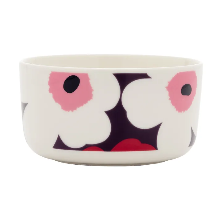 Ciotola Marimekko Unikko 5 dl - White-plum-cranberry-pink - Marimekko
