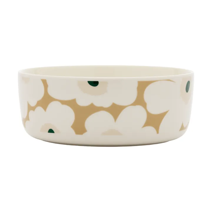 Ciotola Unikko 1,5 l - White-beige-light sand-dark green - Marimekko