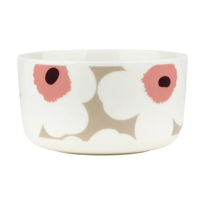 Ciotola Unikko 5 dl - White-clay-powder-dark wine - Marimekko