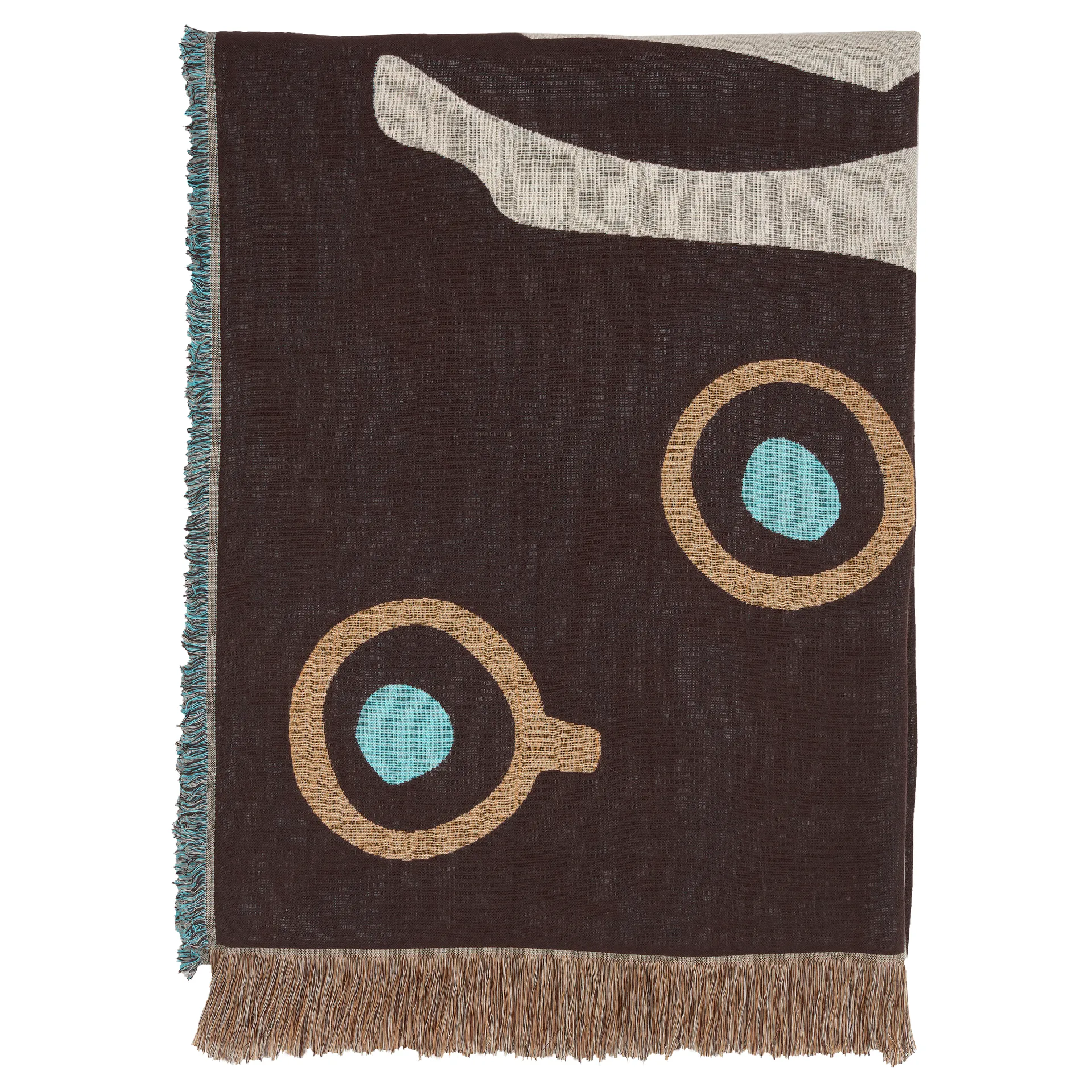 Coperta Musta Tamma 130x180 cm, Marrone-bianco-blu Marimekko