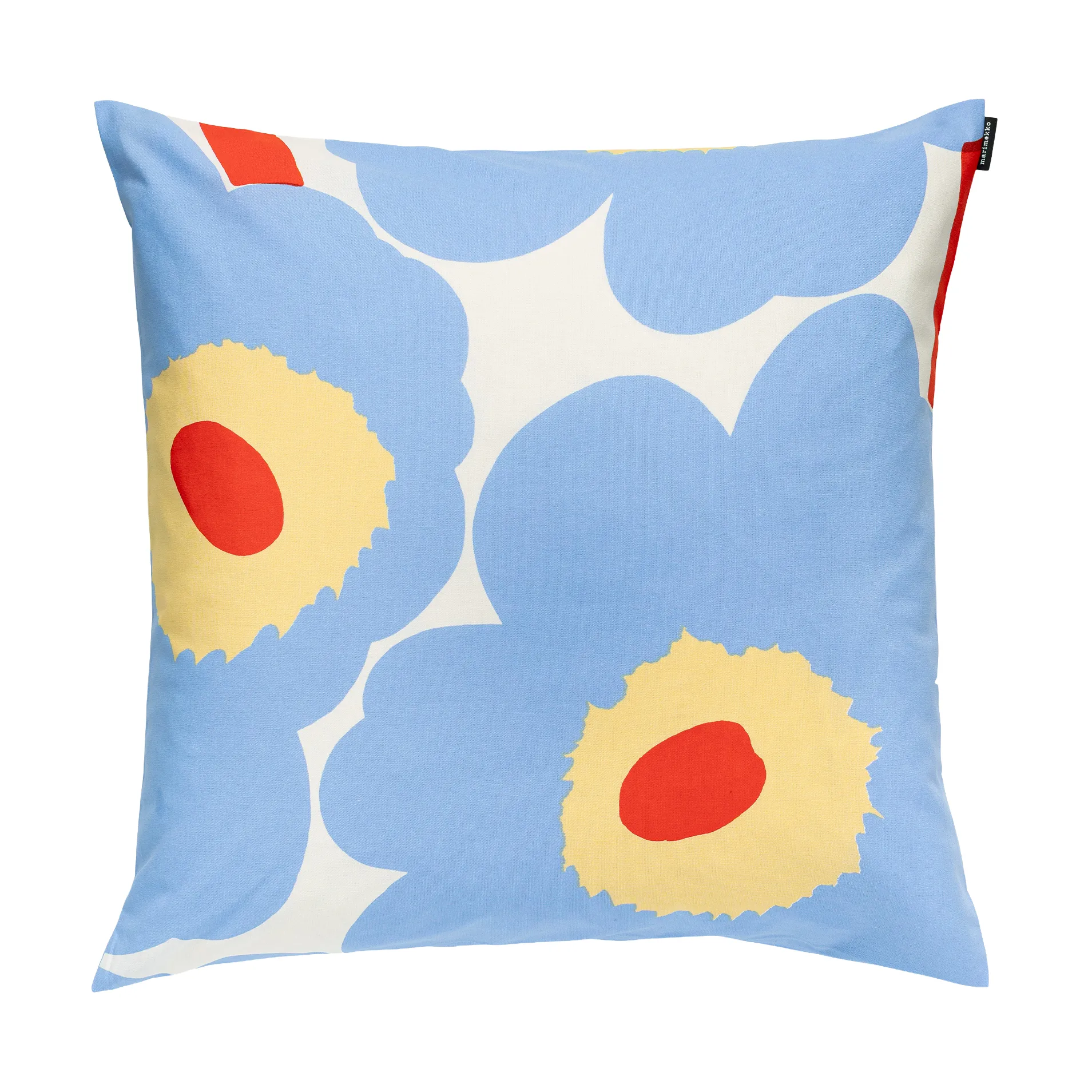 Copricuscino Unikko 50x50 cm, White-light blue-orange red-melon Marimekko