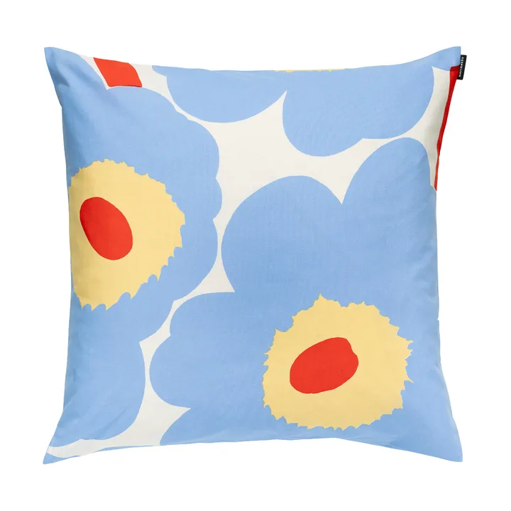 Copricuscino Unikko 50x50 cm - White-light blue-orange red-melon - Marimekko
