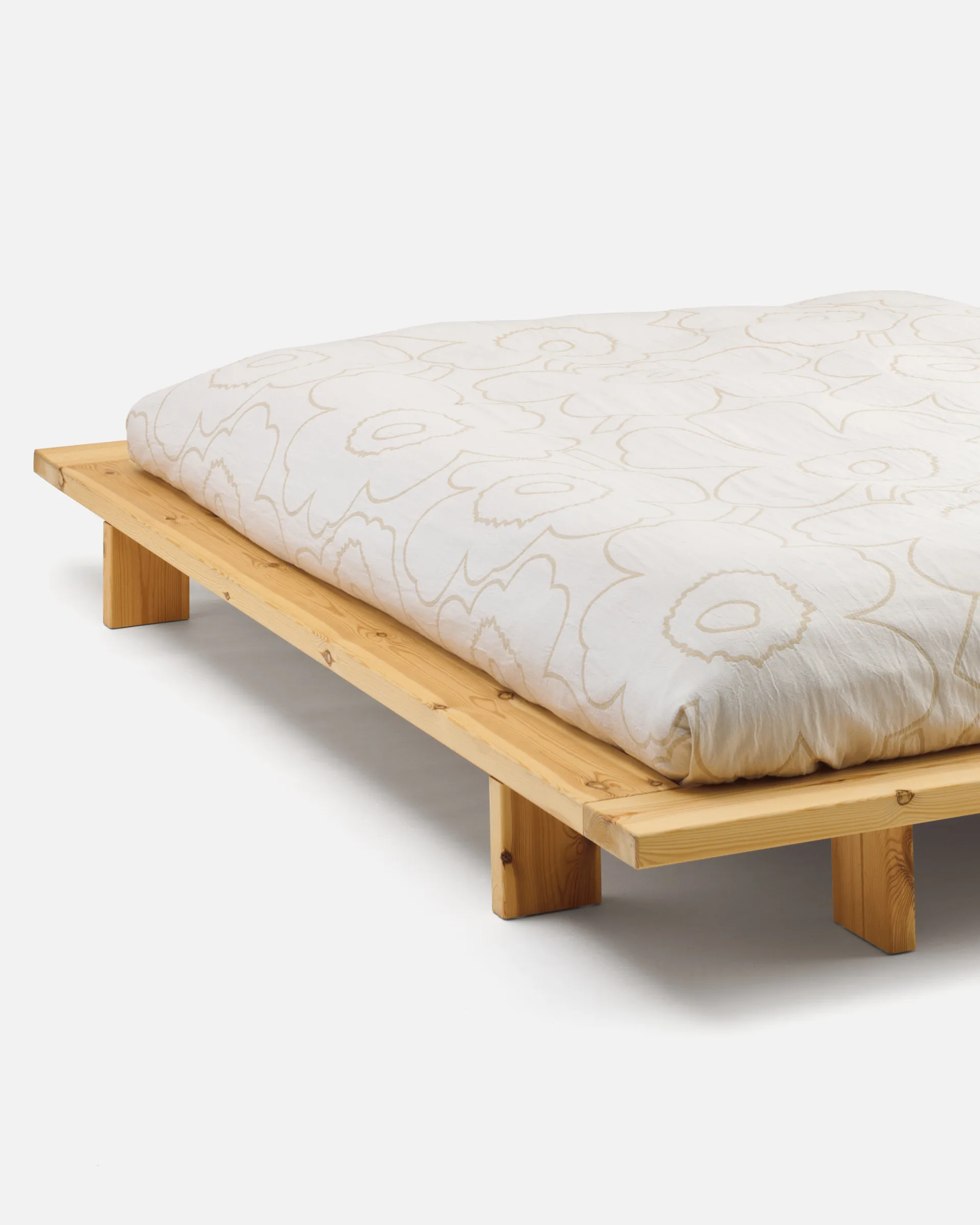Copriletto Marimekko Piirto Unikko 260x260 cm, Ecru Marimekko