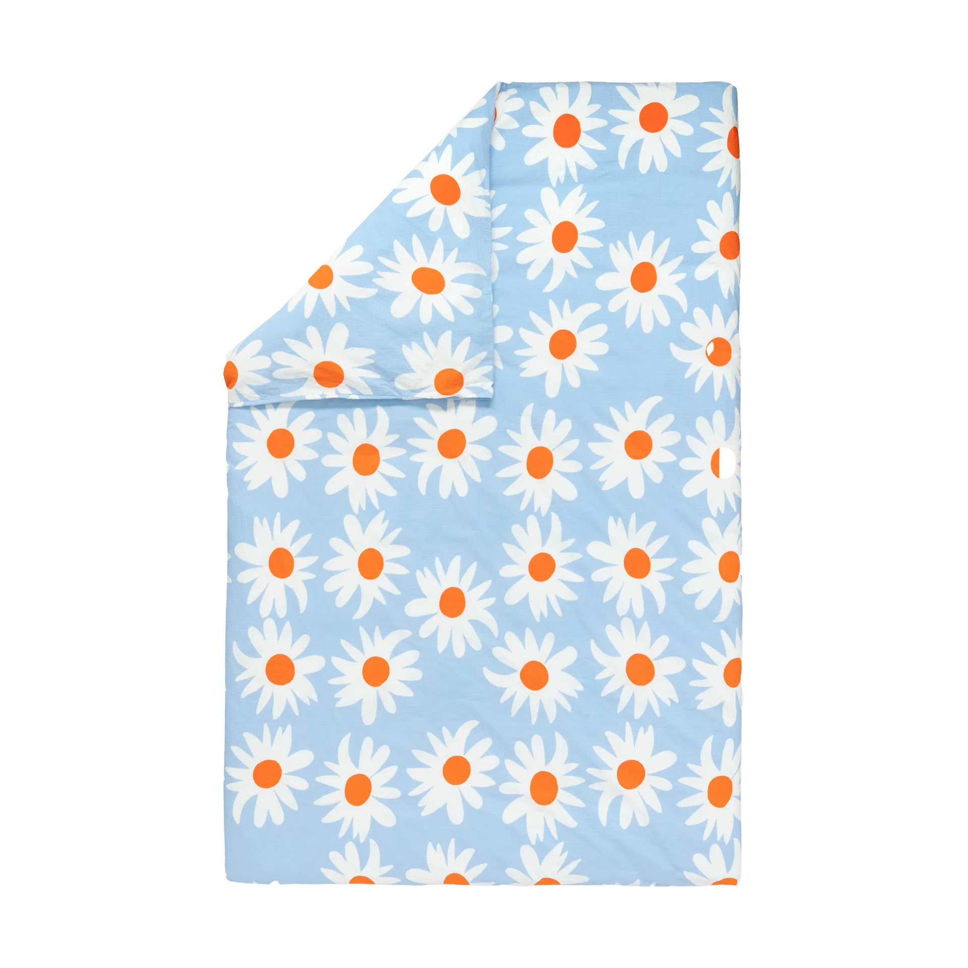 Copripiumino Rakastaa ei rakasta 150x210 cm, Arancio-Off-white-Azzurro Marimekko