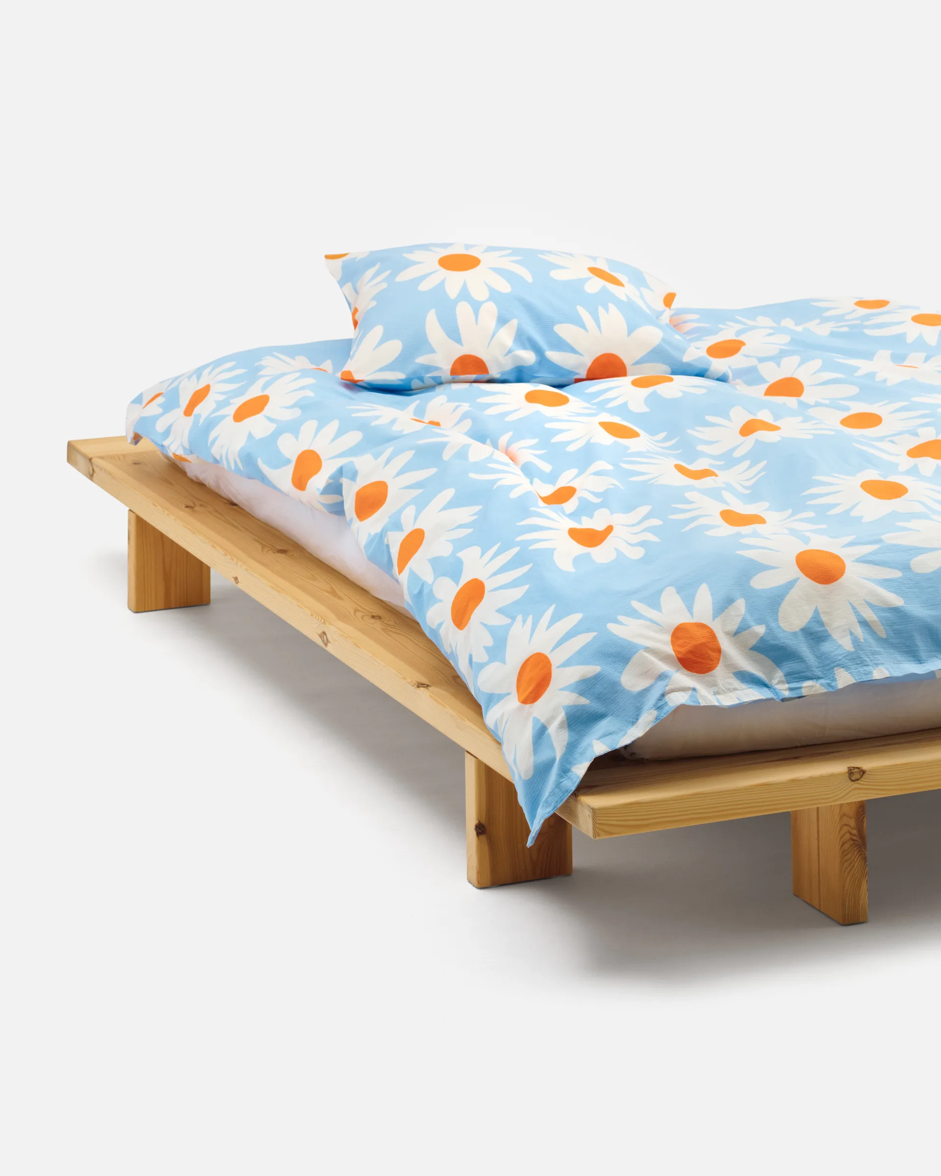 Copripiumino Rakastaa ei rakasta 150x210 cm, Arancio-Off-white-Azzurro Marimekko