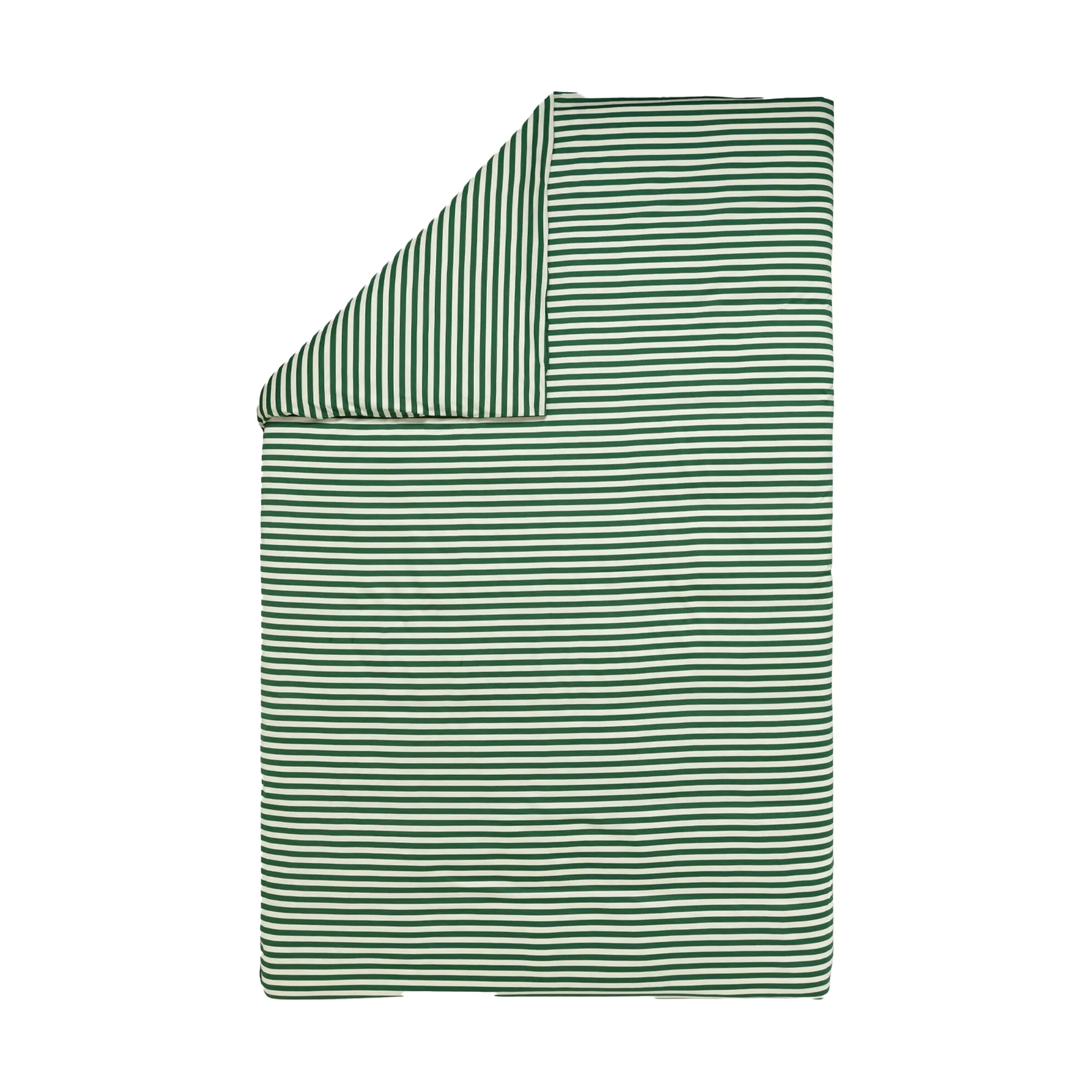 Copripiumino Tasaraita 150x210 cm, Off white-verde scuro Marimekko