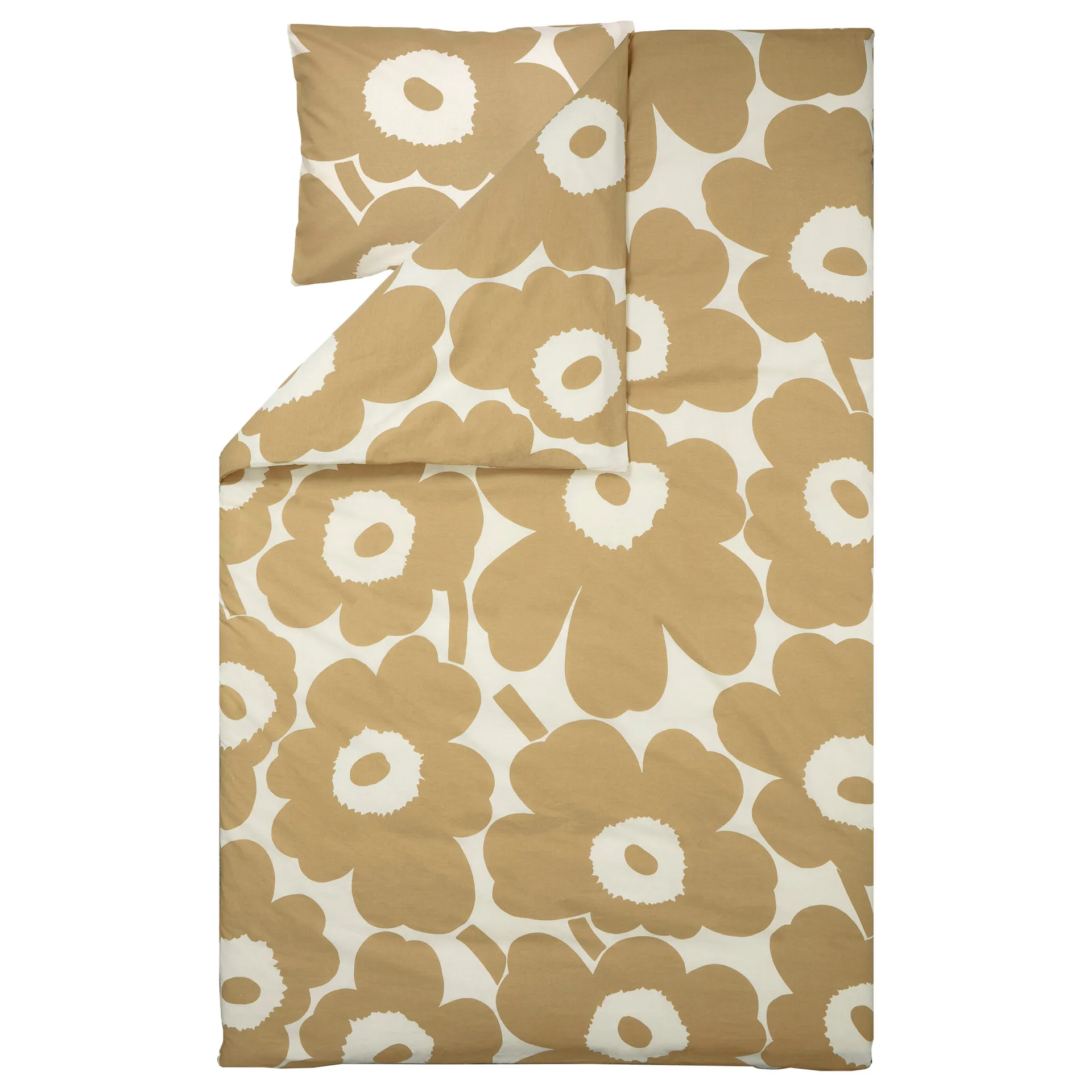 Copripiumino Unikko cotone-canapa 150x210 cm, Beige Marimekko