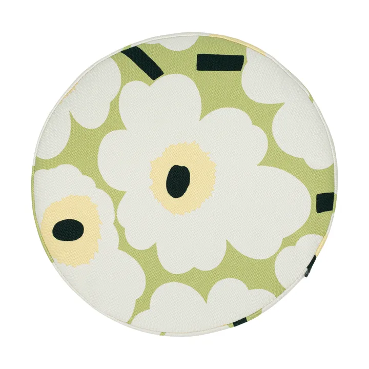 Cuscino per seduta Pieni Unikko - Pera, off white, melone, Ø35 cm - Marimekko
